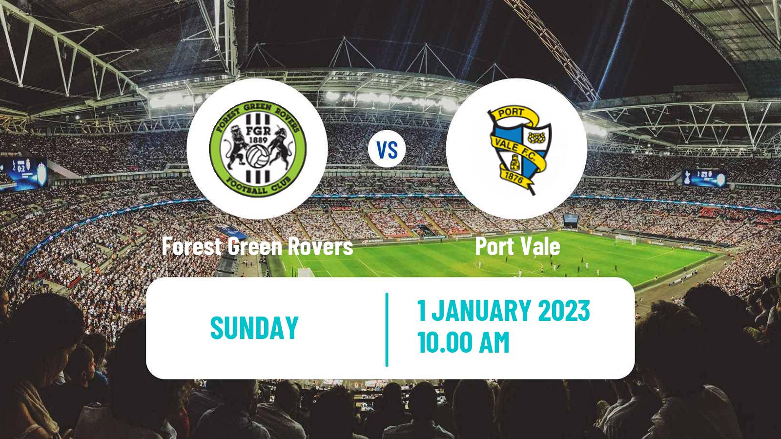 Soccer English League One Forest Green Rovers - Port Vale