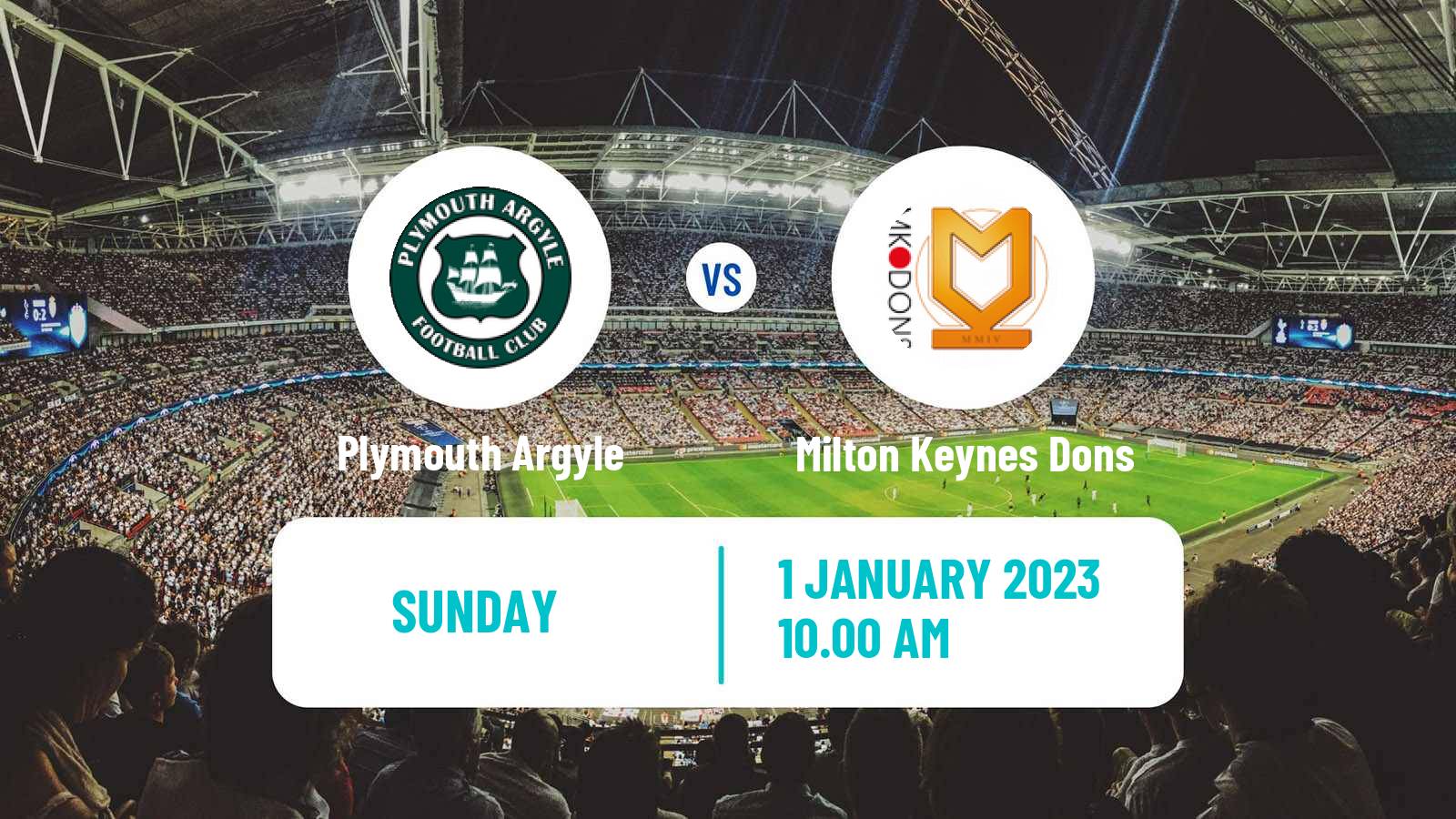 Soccer English League One Plymouth Argyle - Milton Keynes Dons