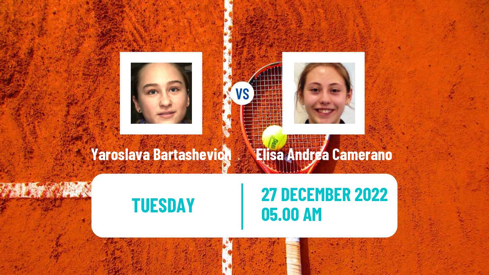 Tennis ITF Tournaments Yaroslava Bartashevich - Elisa Andrea Camerano
