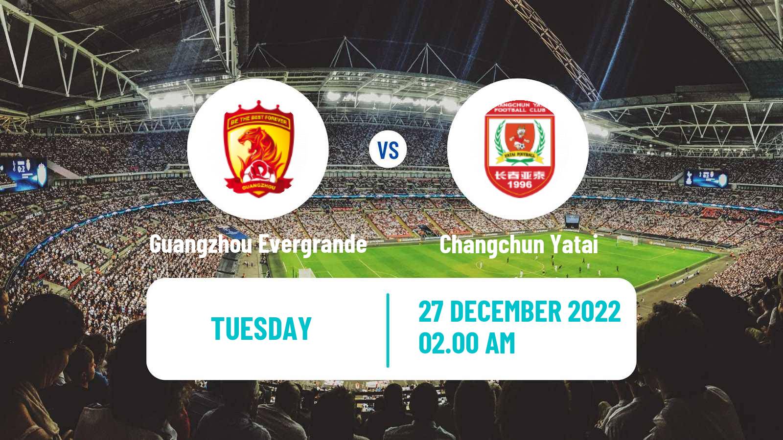 Soccer Chinese Super League Guangzhou Evergrande - Changchun Yatai