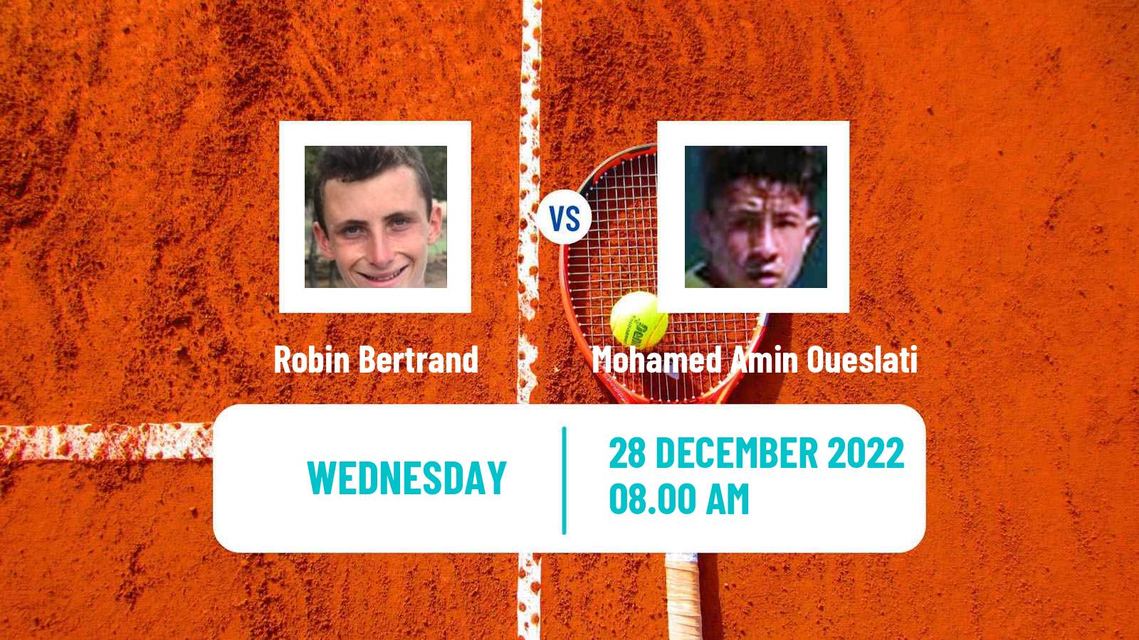 Tennis ITF Tournaments Robin Bertrand - Mohamed Amin Oueslati