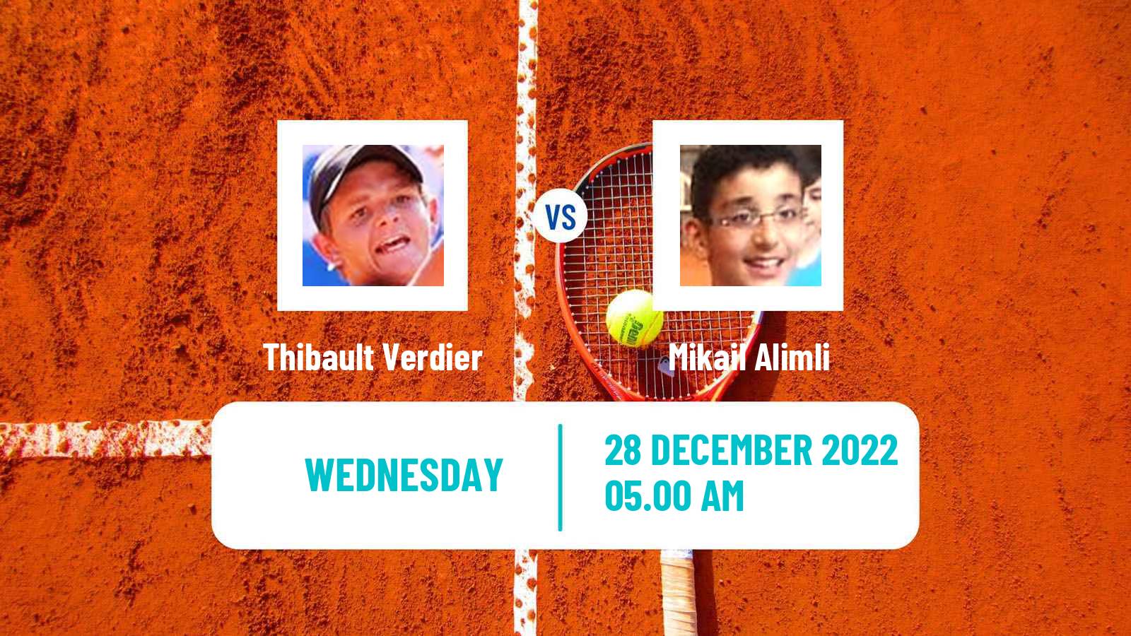 Tennis ITF Tournaments Thibault Verdier - Mikail Alimli