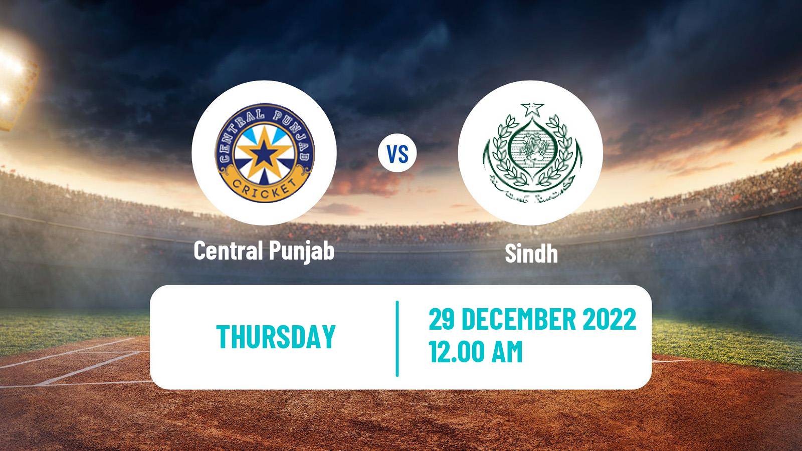 Cricket Pakistan One Day Cup Central Punjab - Sindh