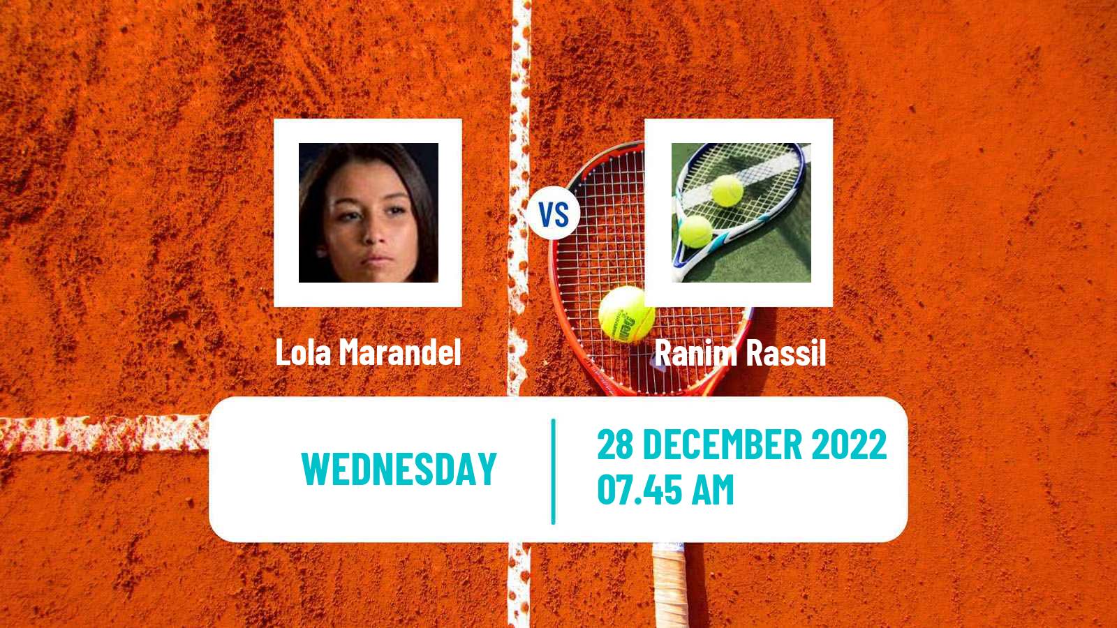 Tennis ITF Tournaments Lola Marandel - Ranim Rassil