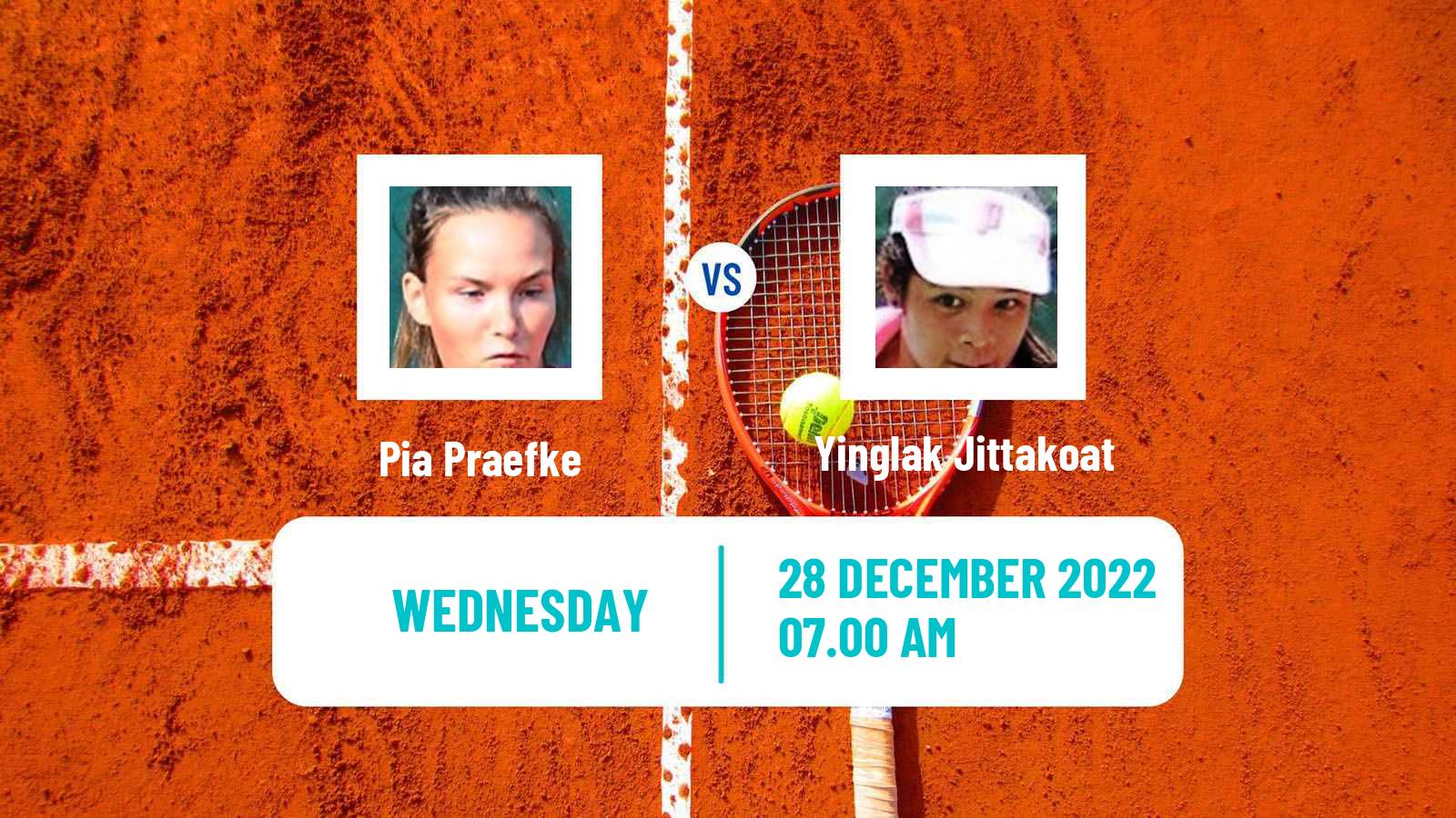 Tennis ITF Tournaments Pia Praefke - Yinglak Jittakoat