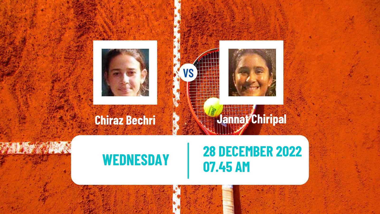 Tennis ITF Tournaments Chiraz Bechri - Jannat Chiripal