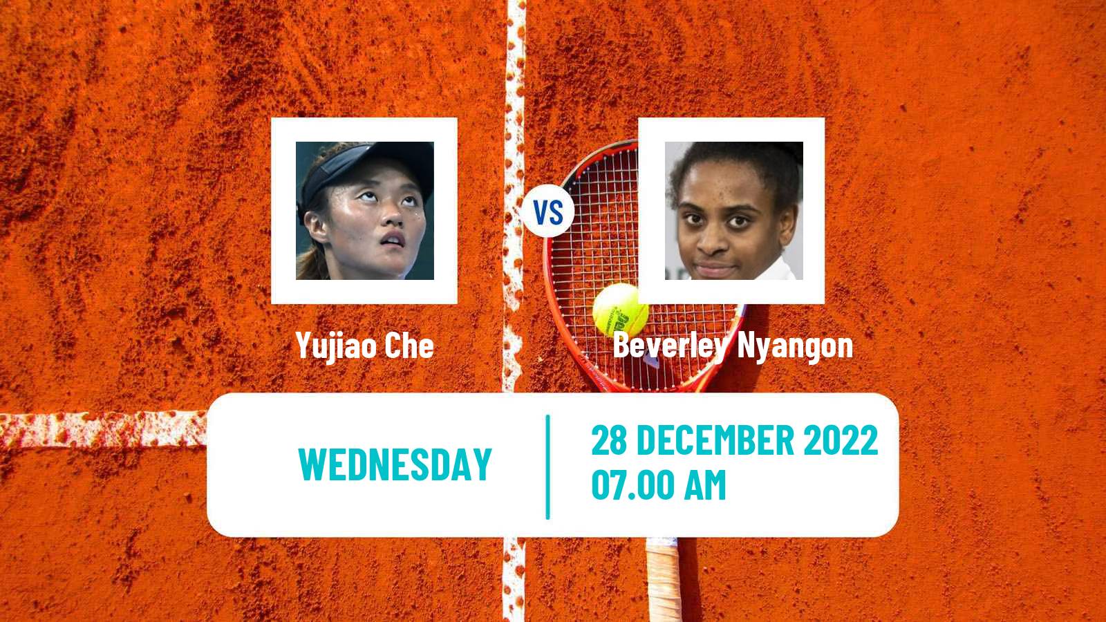 Tennis ITF Tournaments Yujiao Che - Beverley Nyangon