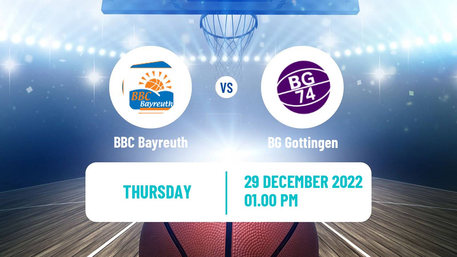Basketball German BBL BBC Bayreuth - BG Göttingen