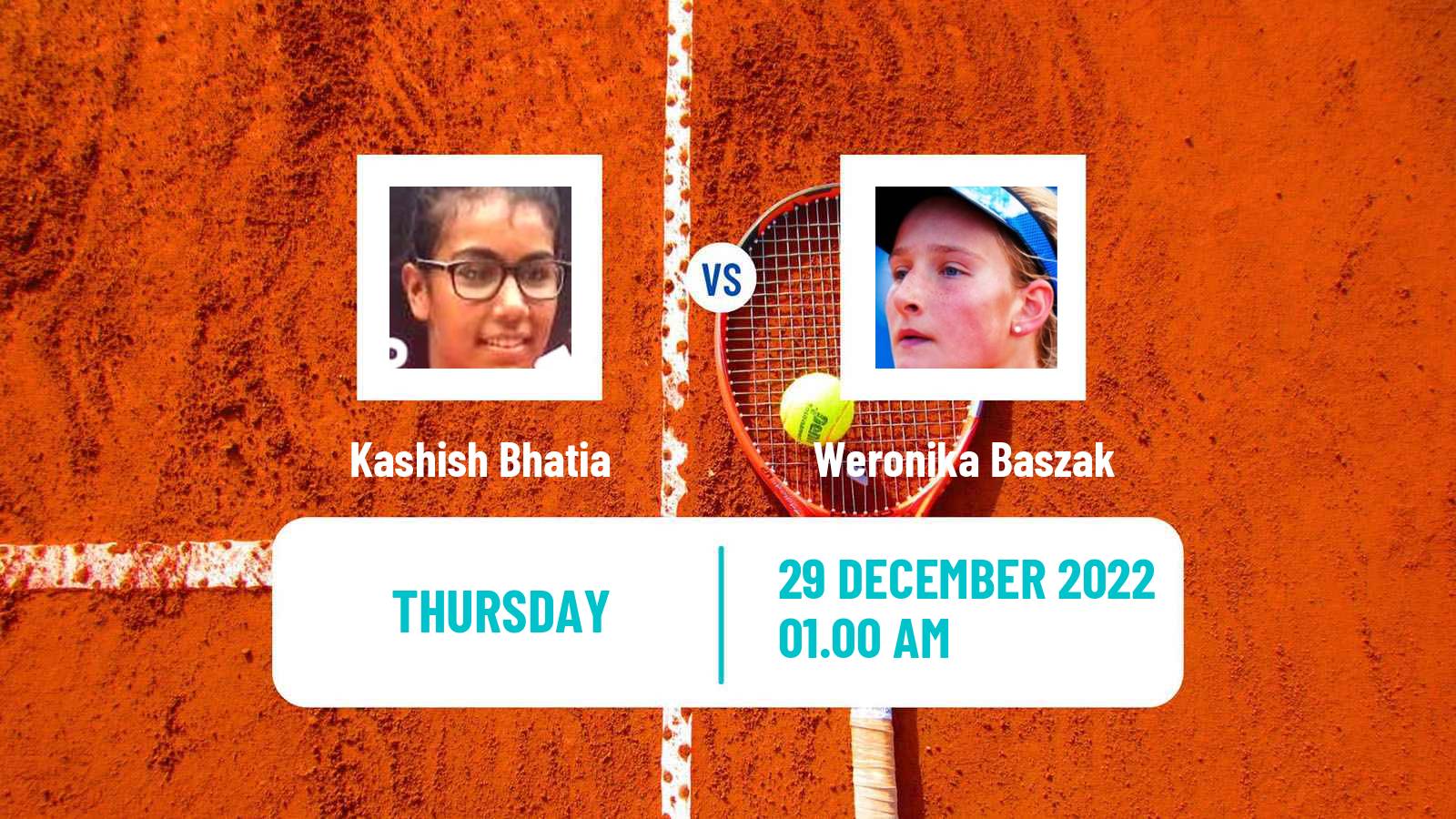 Tennis ITF Tournaments Kashish Bhatia - Weronika Baszak