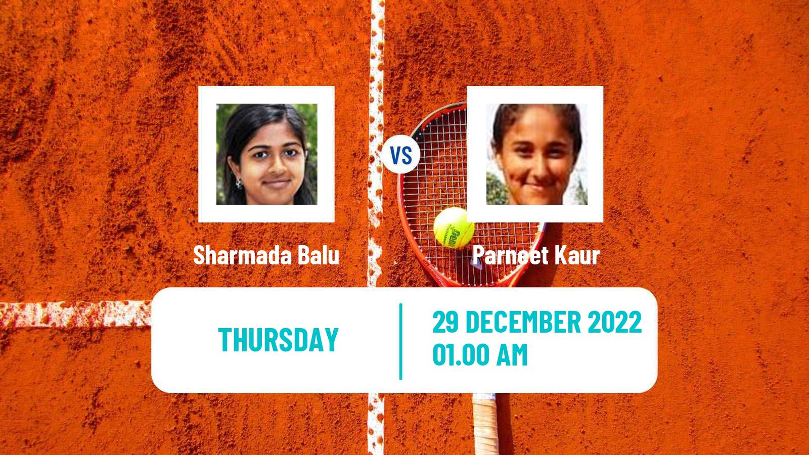 Tennis ITF Tournaments Sharmada Balu - Parneet Kaur