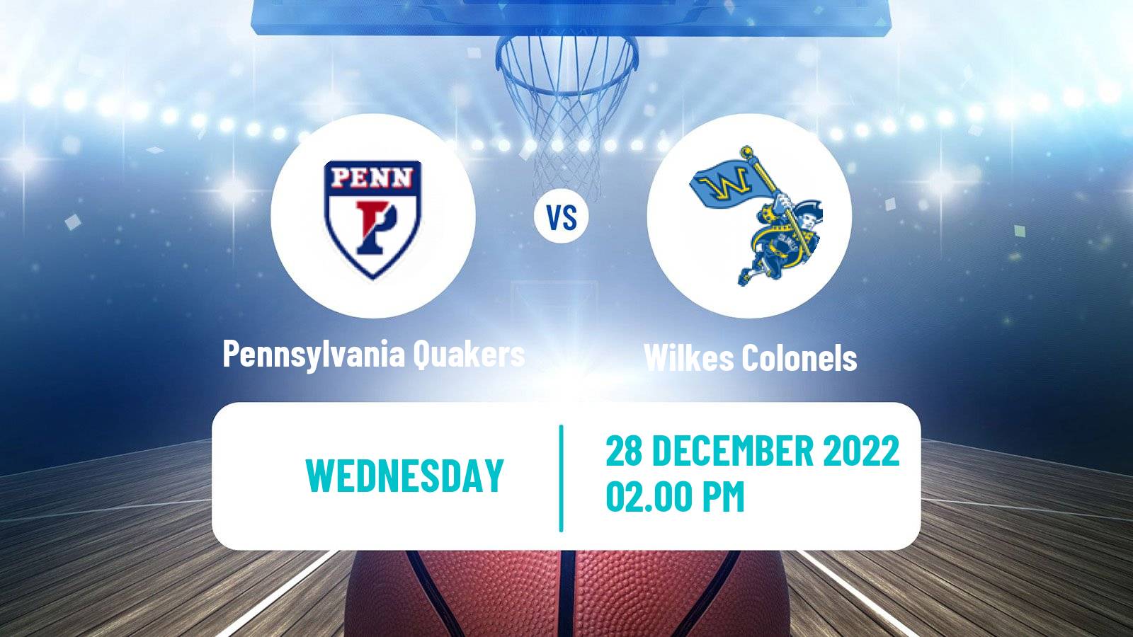 Basketball NCAA College Basketball Pennsylvania Quakers - Wilkes Colonels