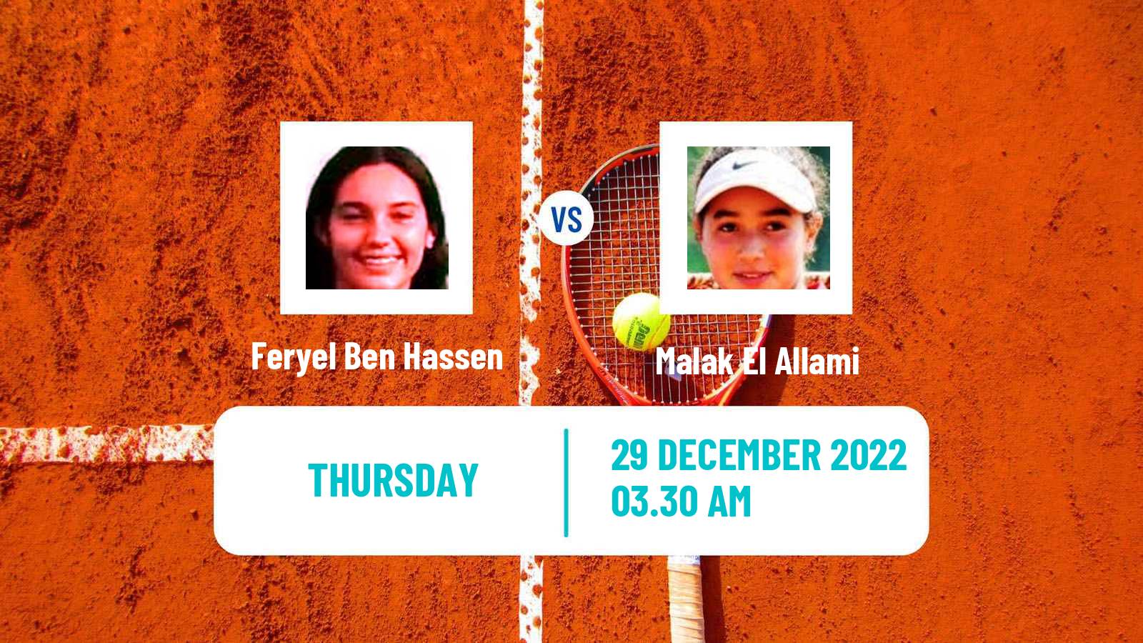 Tennis ITF Tournaments Feryel Ben Hassen - Malak El Allami