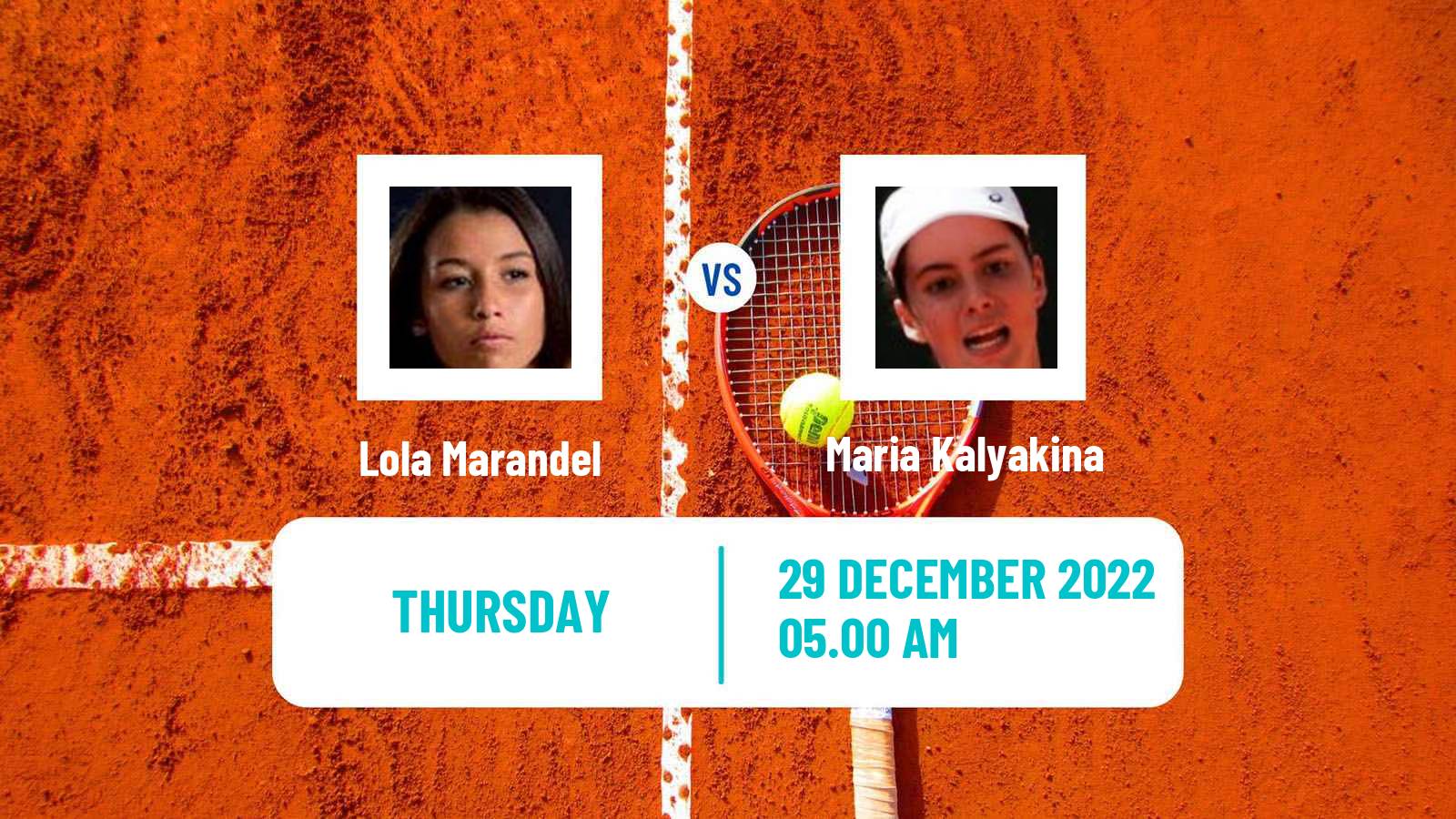 Tennis ITF Tournaments Lola Marandel - Maria Kalyakina