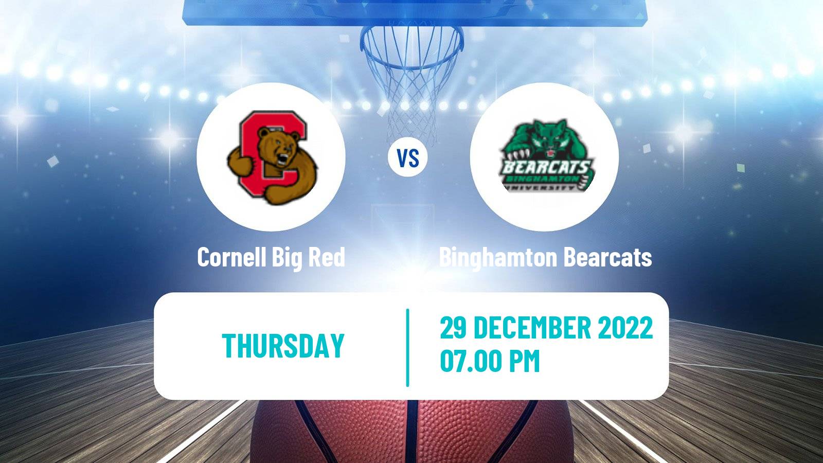 Basketball NCAA College Basketball Cornell Big Red - Binghamton Bearcats