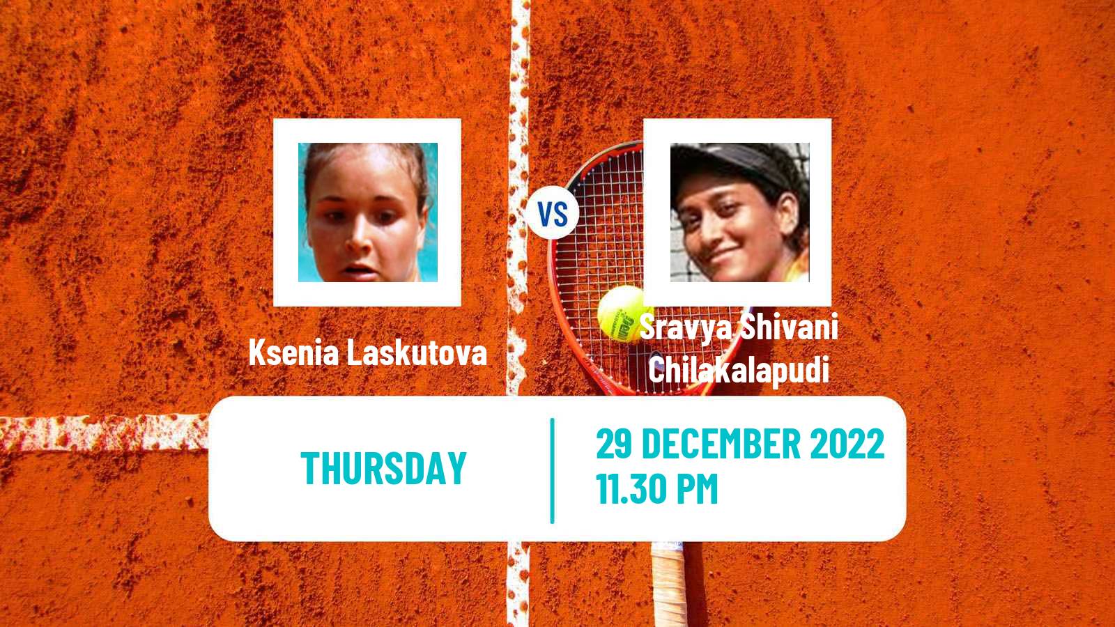 Tennis ITF Tournaments Ksenia Laskutova - Sravya Shivani Chilakalapudi