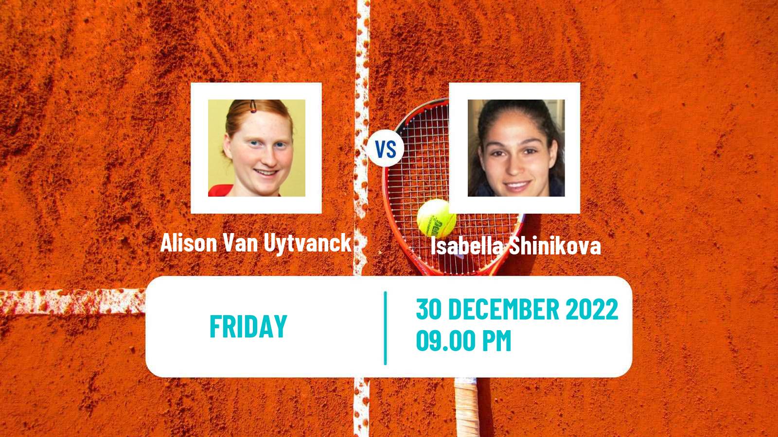 Tennis WTA United Cup Alison Van Uytvanck - Isabella Shinikova