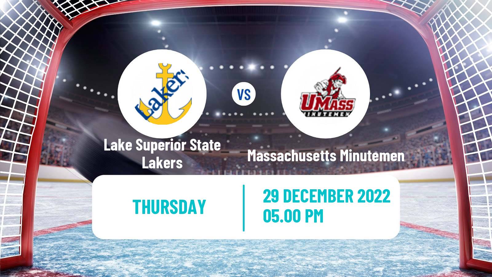 Hockey NCAA Hockey Lake Superior State Lakers - Massachusetts Minutemen