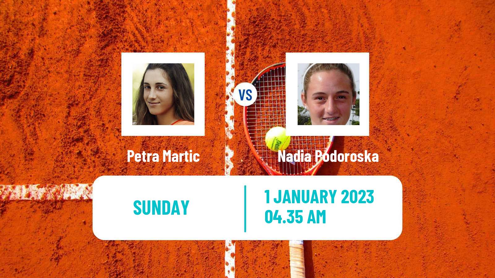 Tennis WTA United Cup Petra Martic - Nadia Podoroska