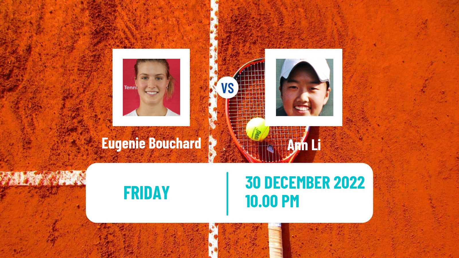 Tennis WTA Auckland Eugenie Bouchard - Ann Li