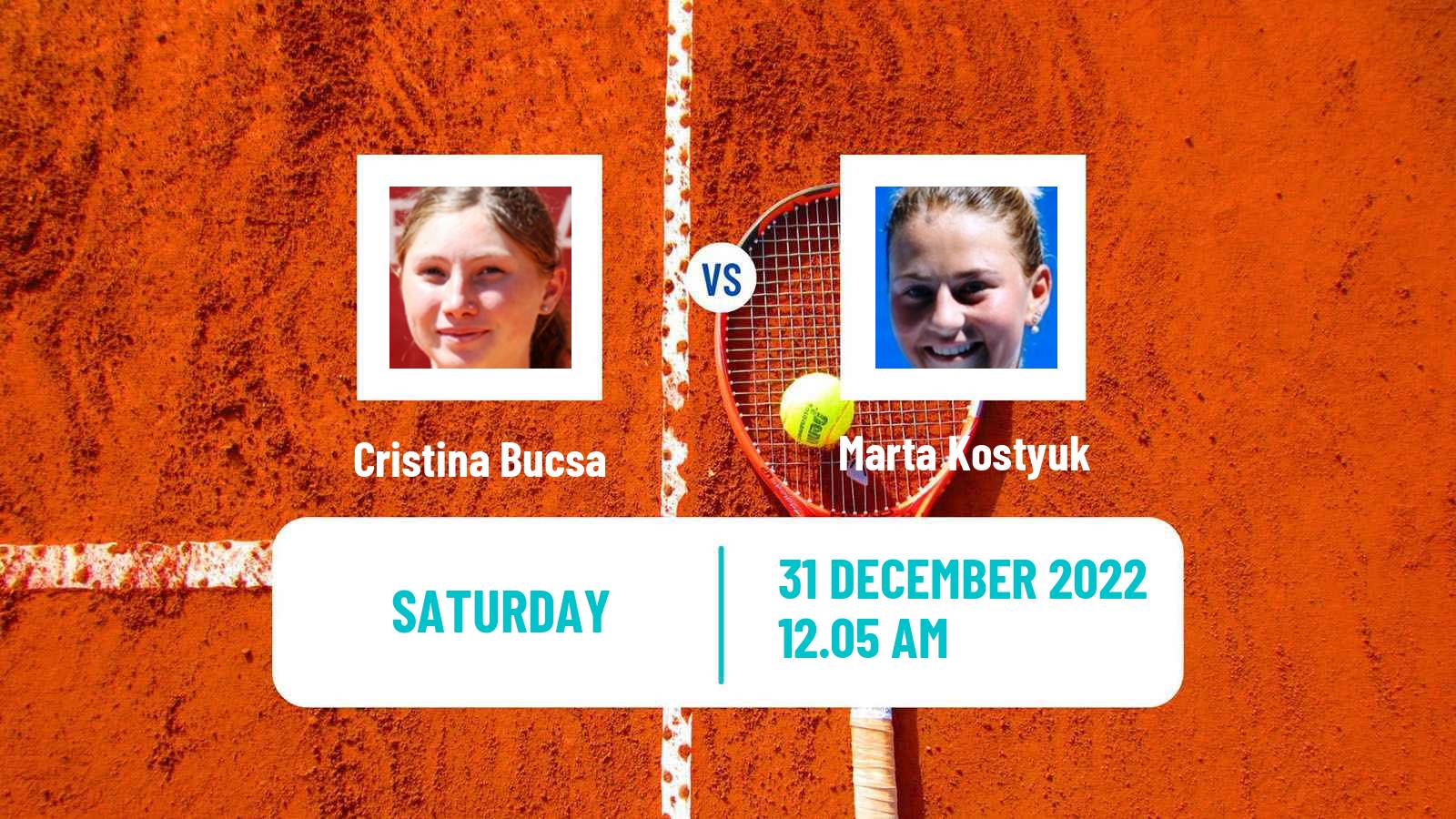 Tennis WTA Adelaide Cristina Bucsa - Marta Kostyuk