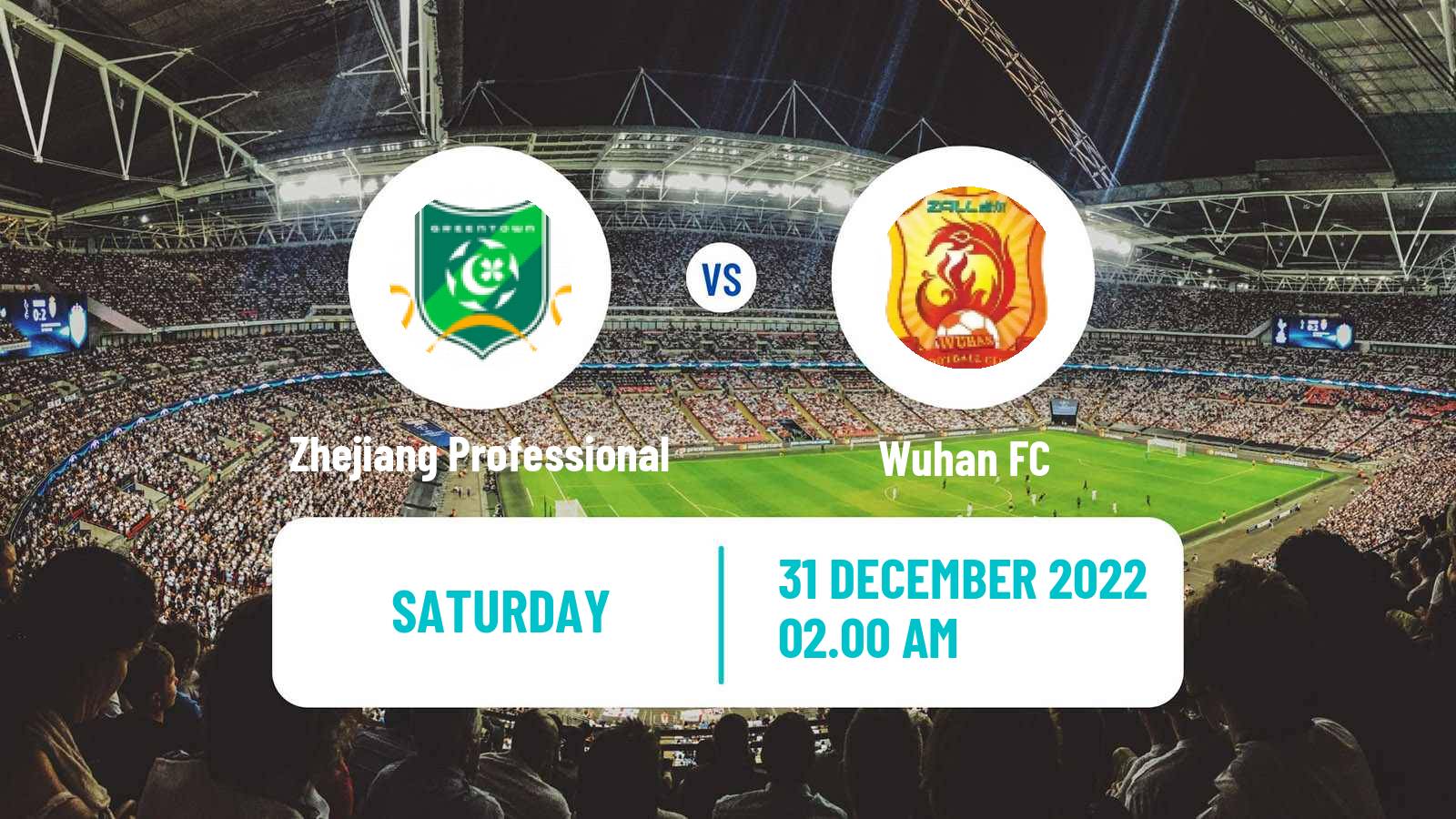 Soccer Chinese Super League Zhejiang Professional - Wuhan