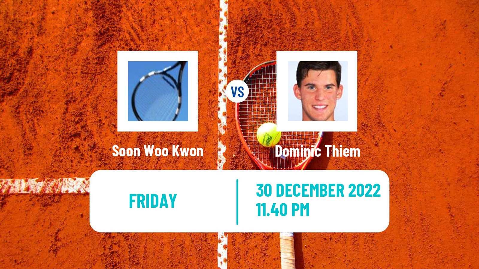 Tennis ATP Adelaide Soon Woo Kwon - Dominic Thiem