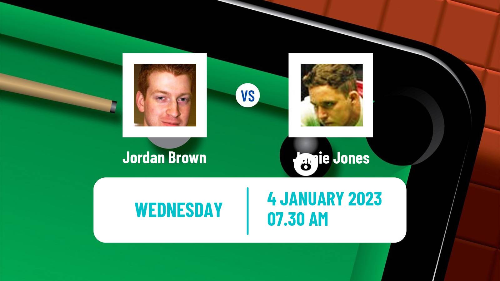 Snooker Snooker Jordan Brown - Jamie Jones