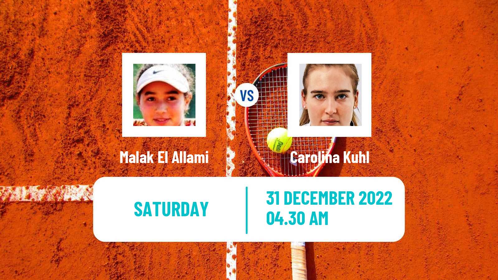 Tennis ITF Tournaments Malak El Allami - Carolina Kuhl