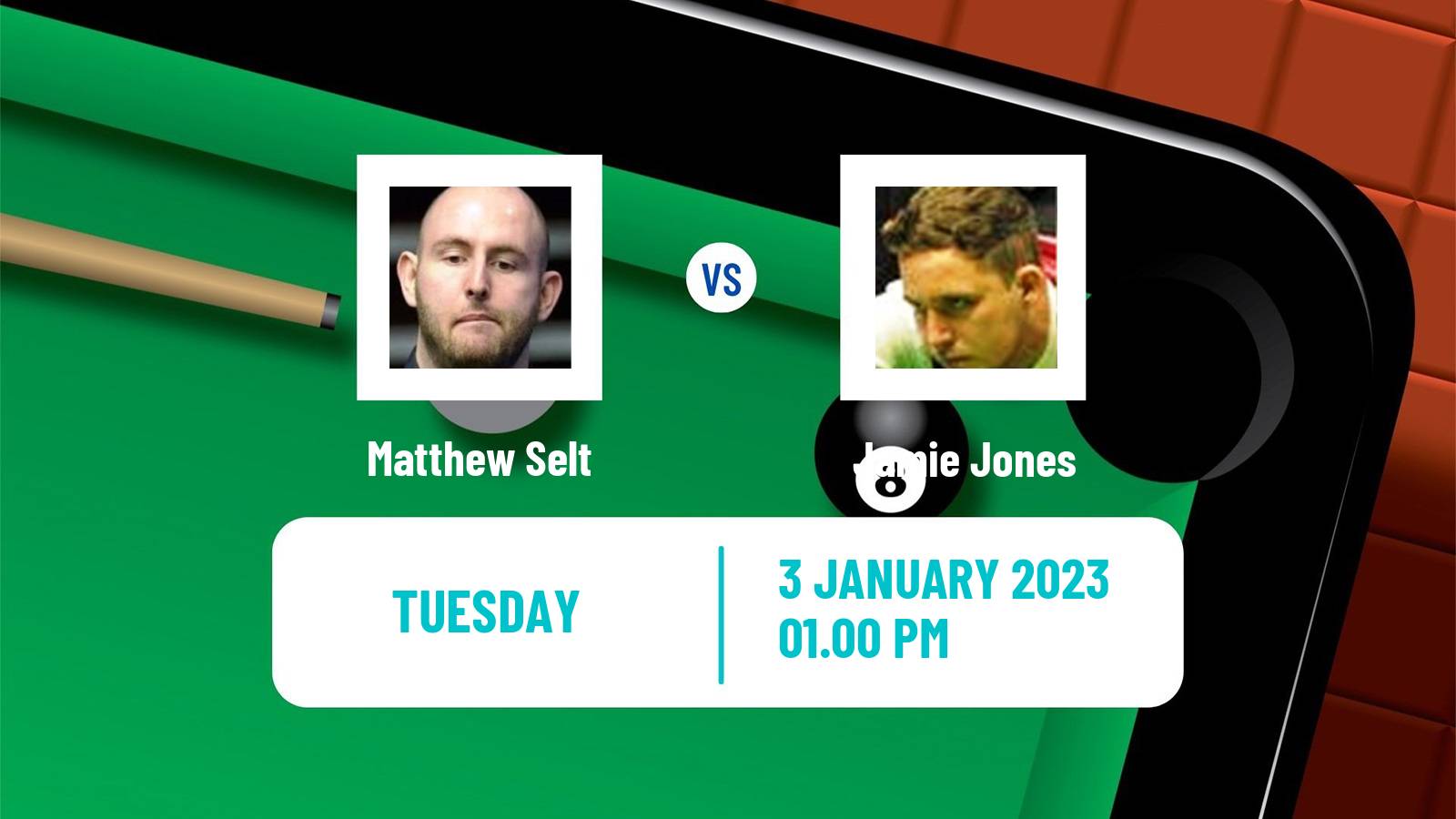 Snooker Snooker Matthew Selt - Jamie Jones