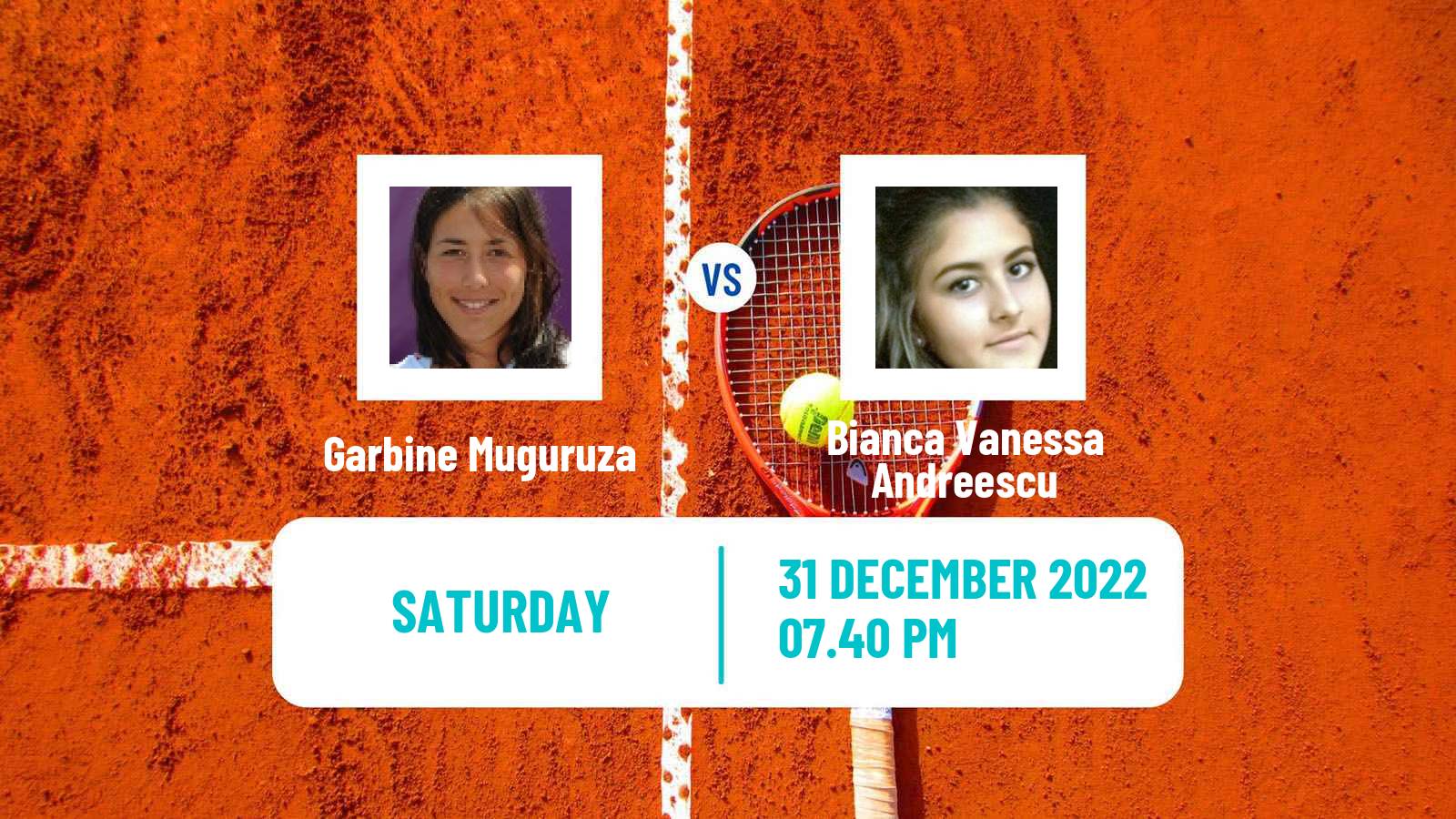 Tennis WTA Adelaide Garbine Muguruza - Bianca Vanessa Andreescu