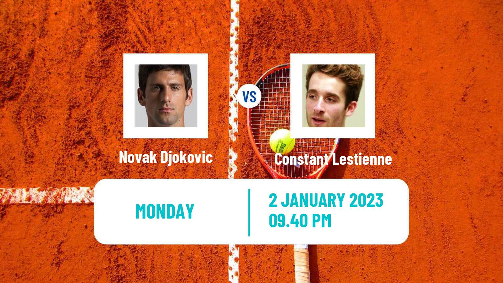 Tennis ATP Adelaide Novak Djokovic - Constant Lestienne