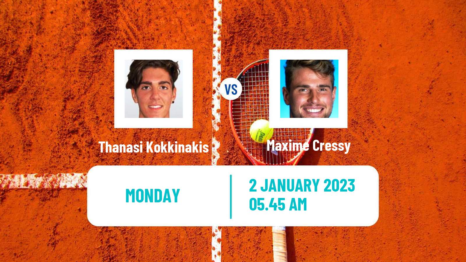 Tennis ATP Adelaide Thanasi Kokkinakis - Maxime Cressy