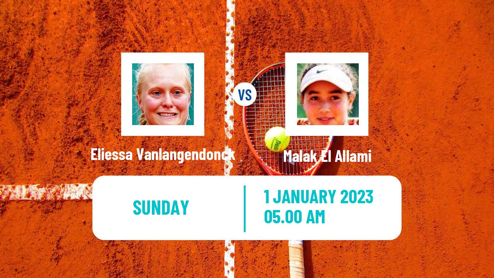 Tennis ITF Tournaments Eliessa Vanlangendonck - Malak El Allami