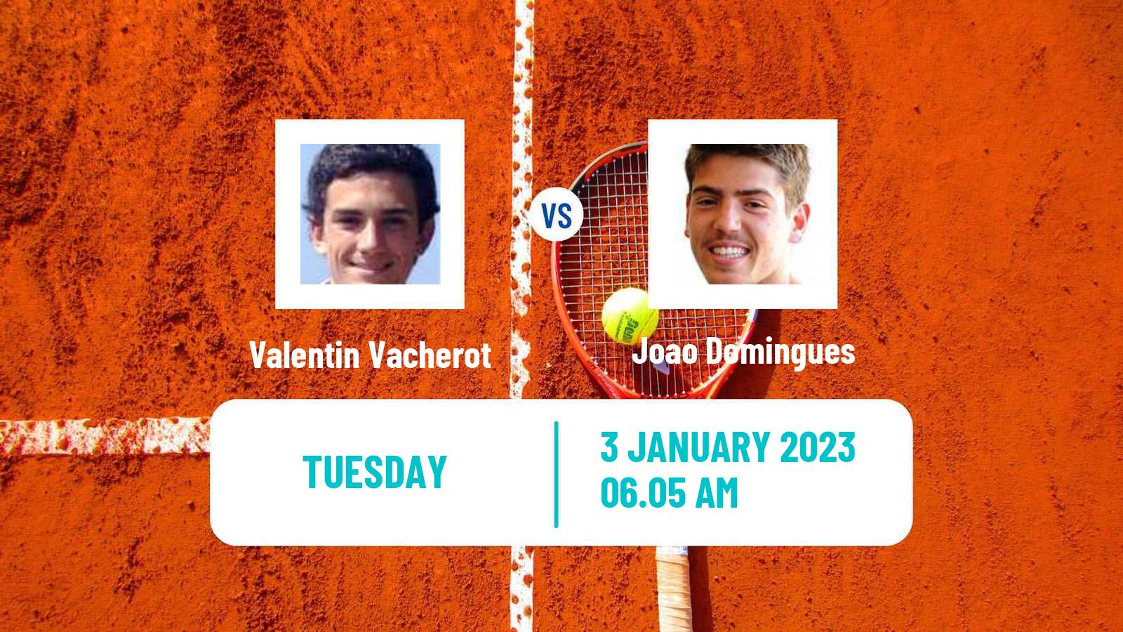 Tennis ATP Challenger Valentin Vacherot - Joao Domingues