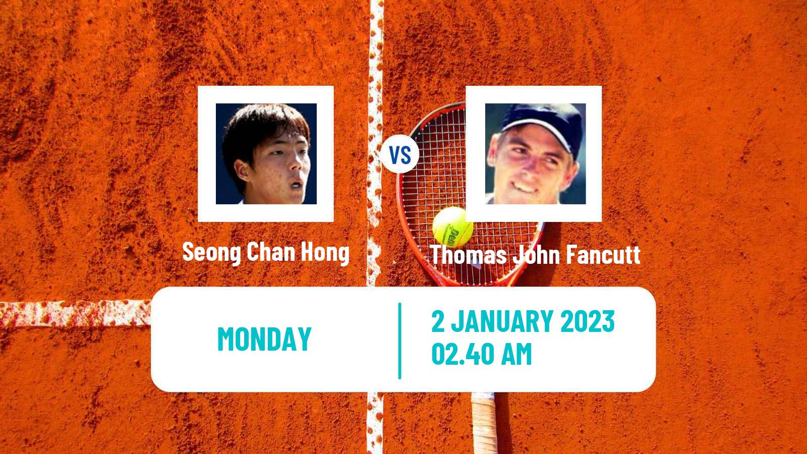 Tennis ATP Challenger Seong Chan Hong - Thomas John Fancutt