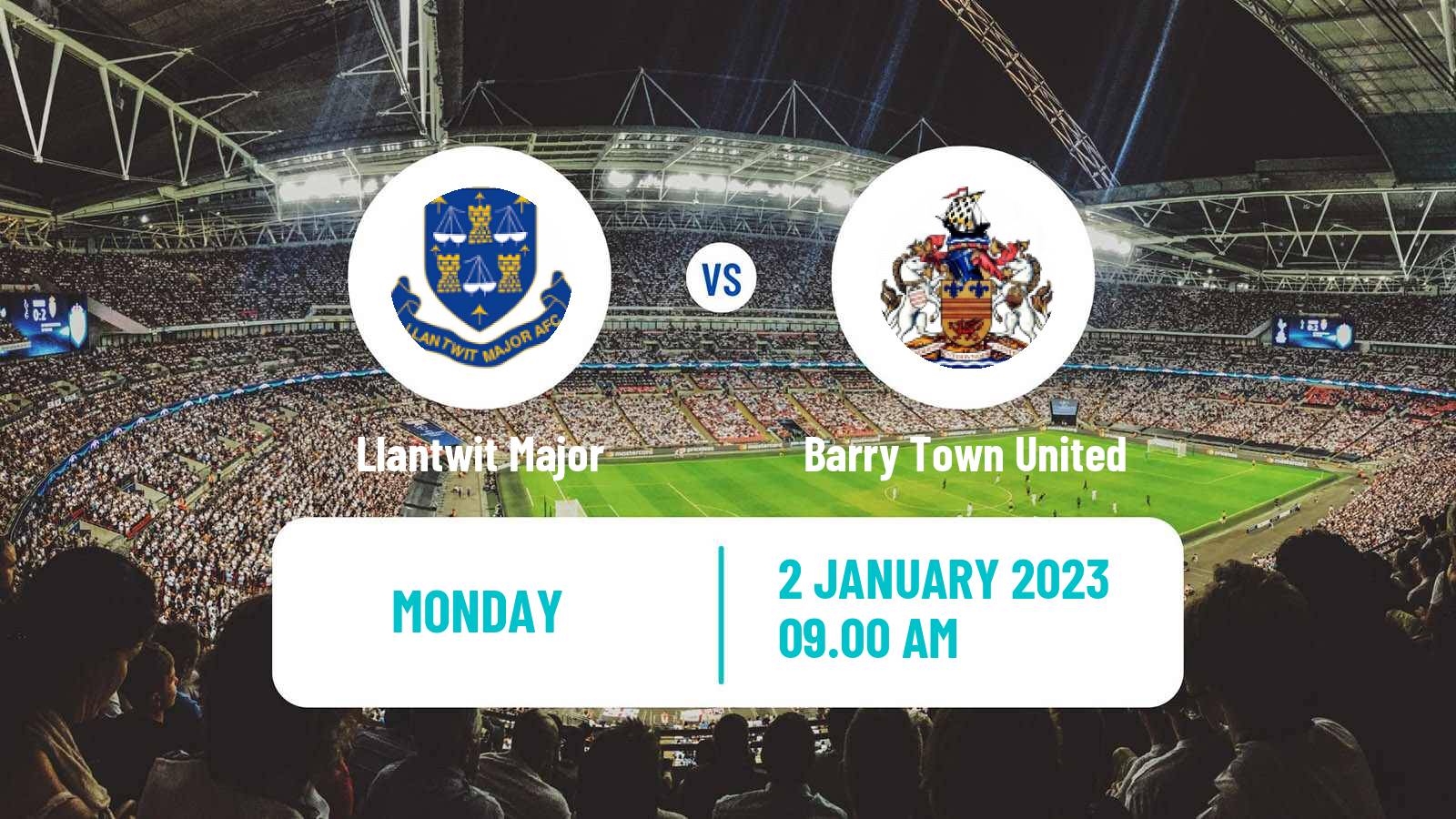 Soccer Welsh Cymru South Llantwit Major - Barry Town United
