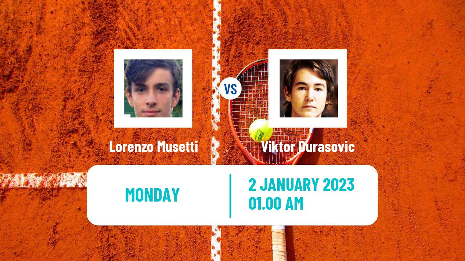Tennis ATP United Cup Lorenzo Musetti - Viktor Durasovic