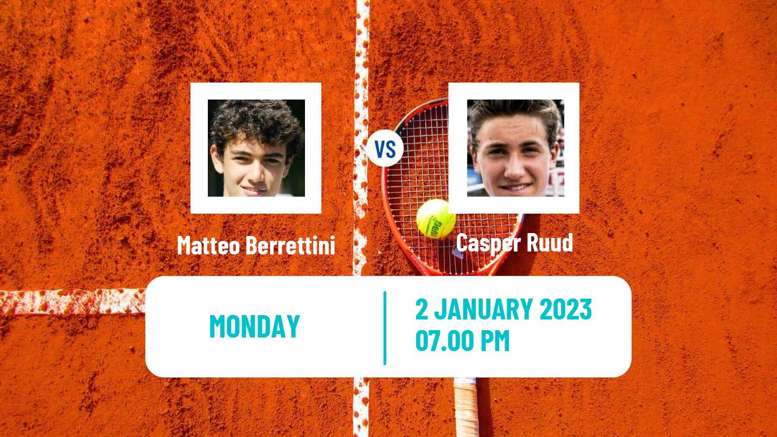 Tennis ATP United Cup Matteo Berrettini - Casper Ruud