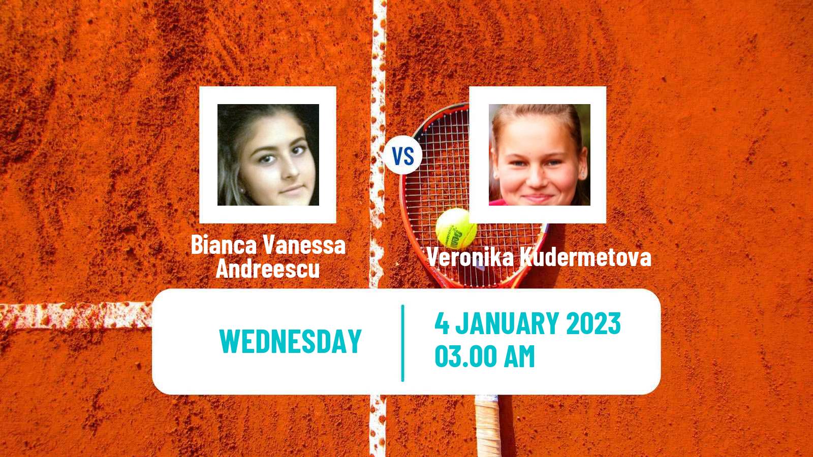 Tennis WTA Adelaide Bianca Vanessa Andreescu - Veronika Kudermetova