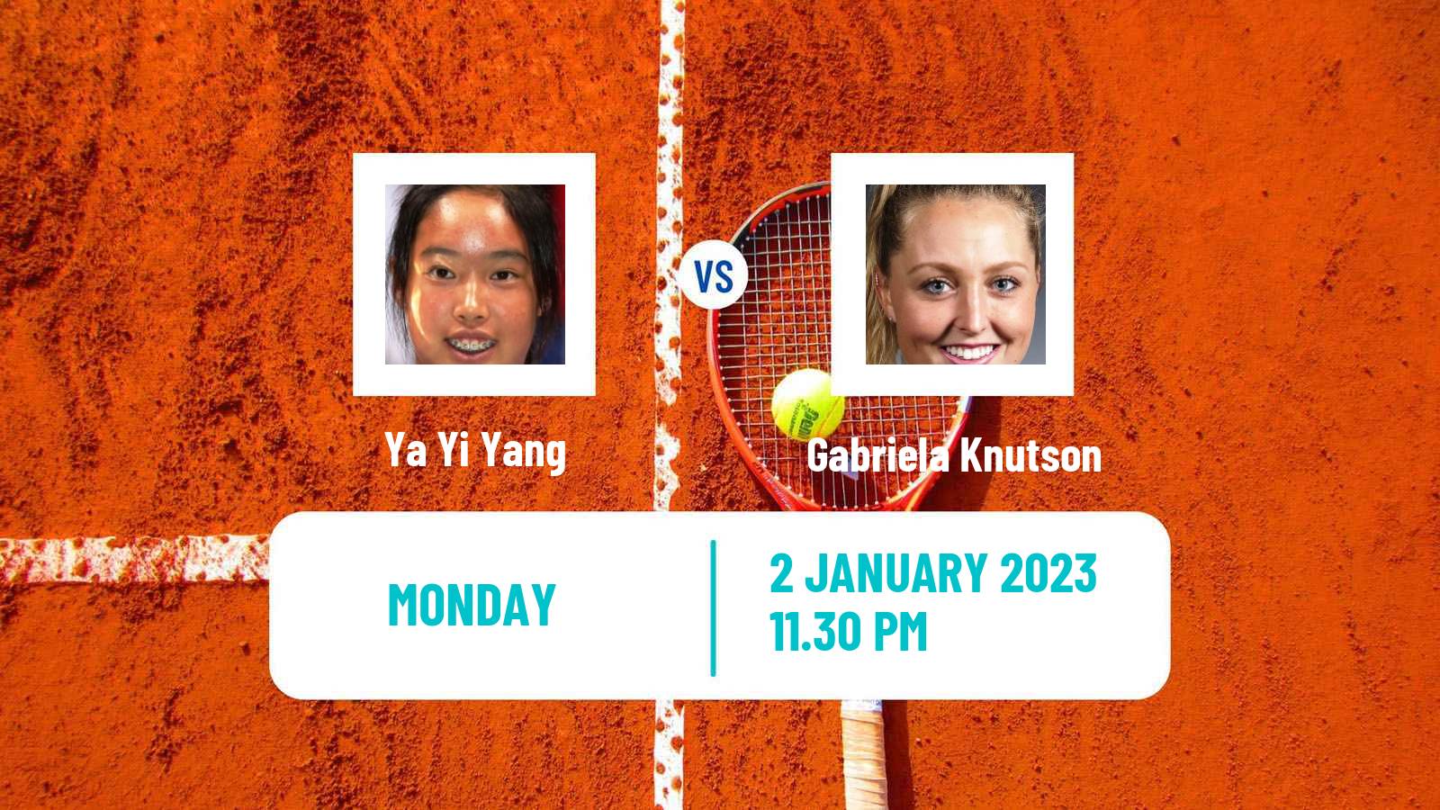 Tennis ITF Tournaments Ya Yi Yang - Gabriela Knutson