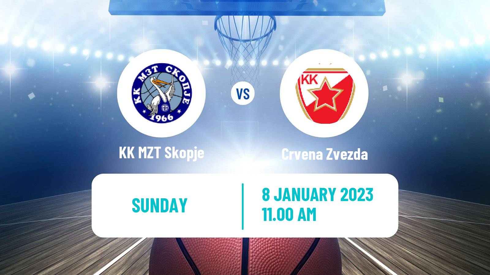 Basketball Adriatic League KK MZT Skopje - Crvena Zvezda