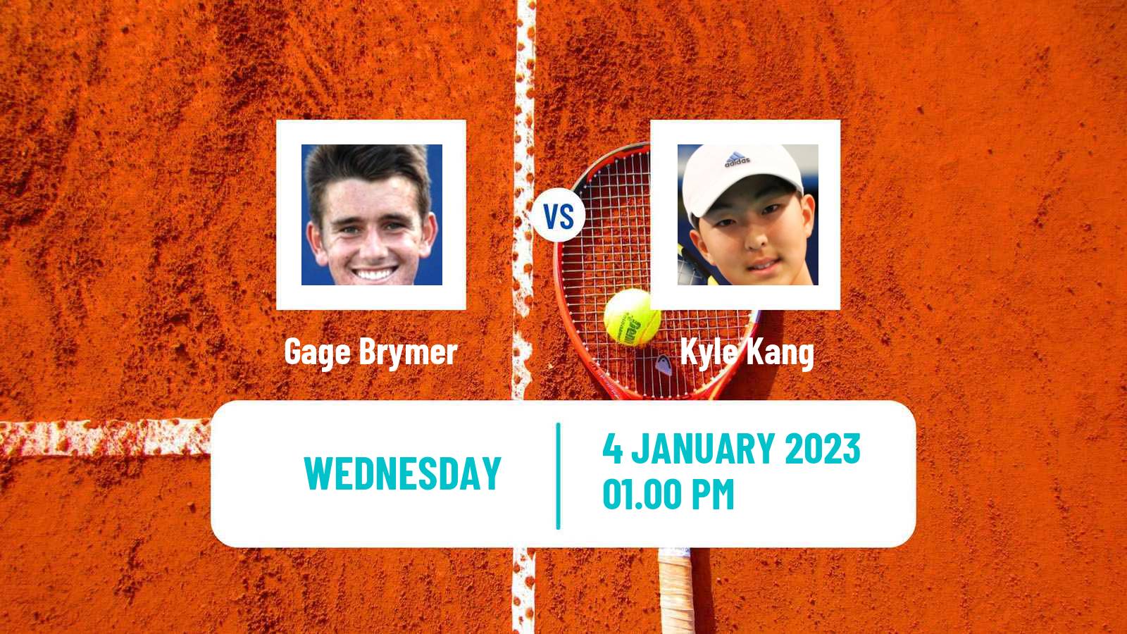 Tennis ITF Tournaments Gage Brymer - Kyle Kang