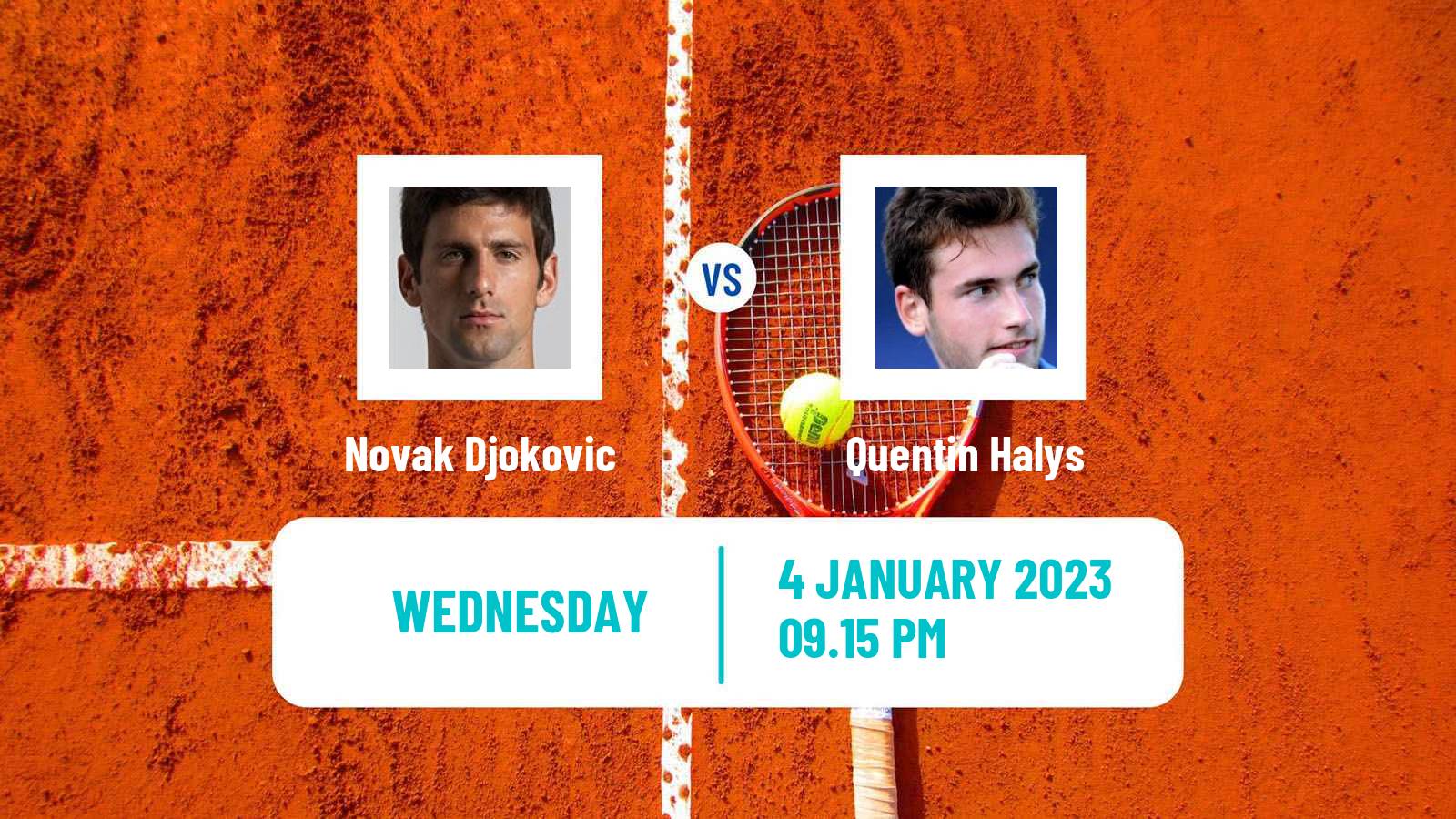 Tennis ATP Adelaide Novak Djokovic - Quentin Halys