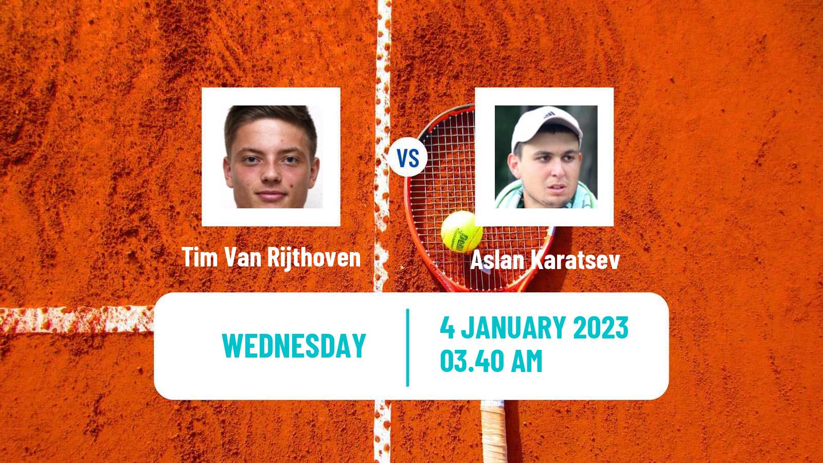 Tennis ATP Pune Tim Van Rijthoven - Aslan Karatsev