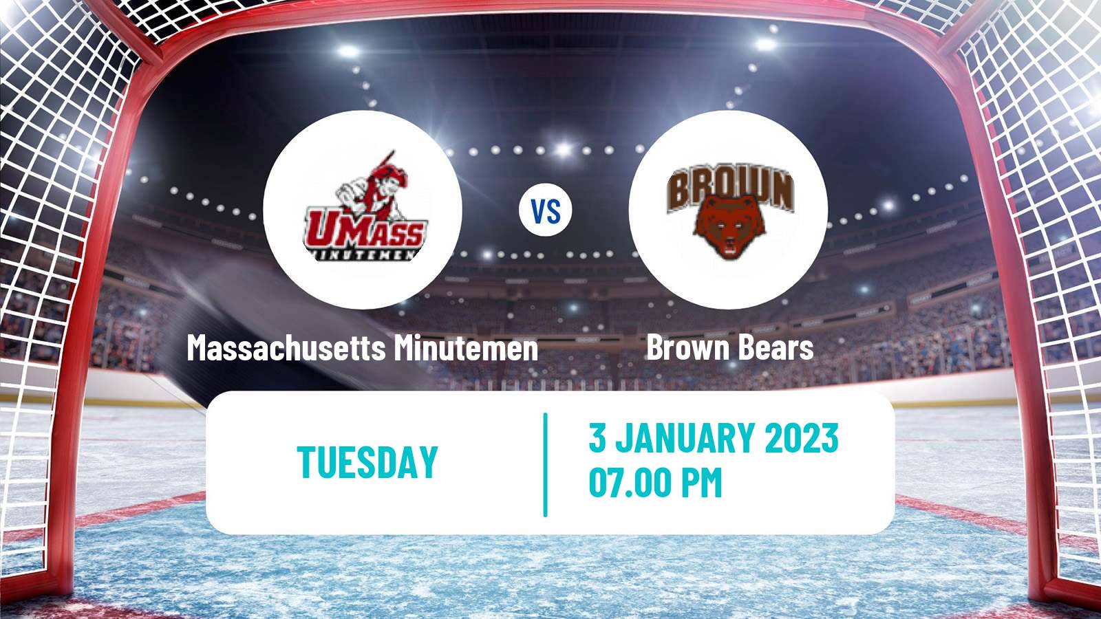 Hockey NCAA Hockey Massachusetts Minutemen - Brown Bears