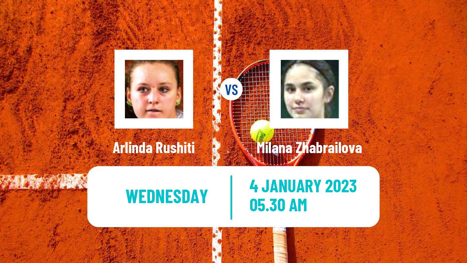 Tennis ITF Tournaments Arlinda Rushiti - Milana Zhabrailova