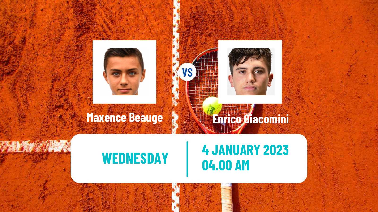 Tennis ITF Tournaments Maxence Beauge - Enrico Giacomini