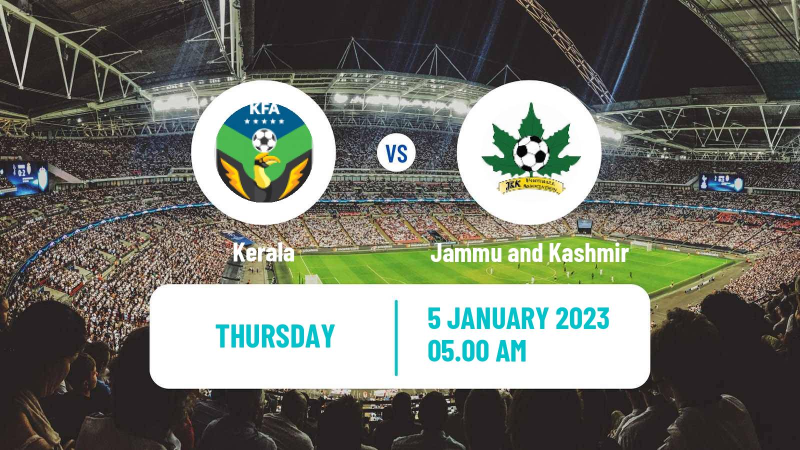 Soccer Indian Santosh Trophy Kerala - Jammu and Kashmir