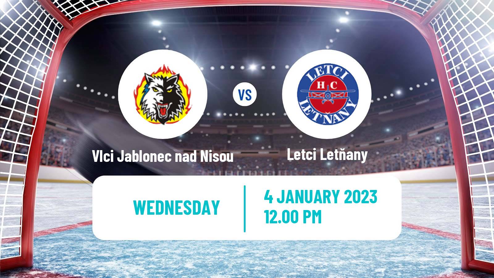 Hockey Czech 2 Liga Hockey West Vlci Jablonec nad Nisou - Letci Letňany