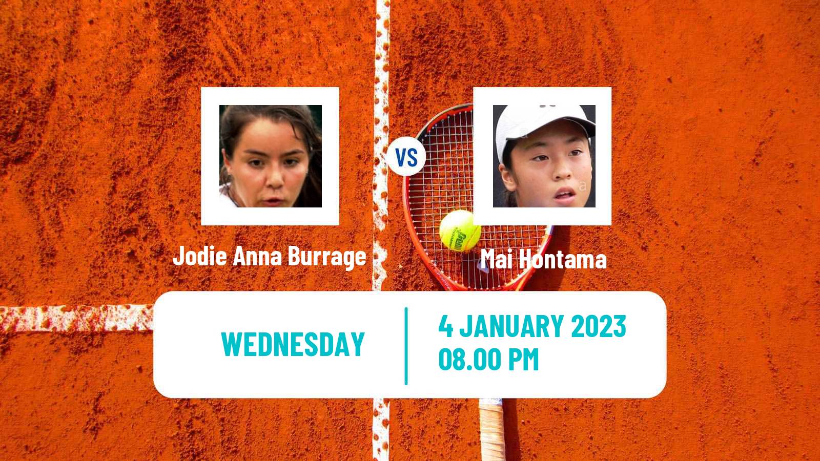 Tennis ITF Tournaments Jodie Anna Burrage - Mai Hontama
